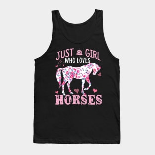 Just a Girl who Loves Horses Farm Barn Horse Tank Top